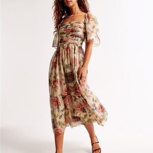 The A&F Emerson Angel Sleeve Midi Dress